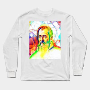 Giorgio Vasari Colourful Portrait | Giorgio Vasari Artwork 11 Long Sleeve T-Shirt